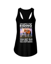You Don't Stop Riding When You Get Old Ladies Flowy Tank tile
