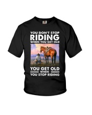 You Don't Stop Riding When You Get Old Youth T-Shirt tile