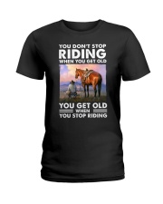 You Don't Stop Riding When You Get Old Ladies T-Shirt tile