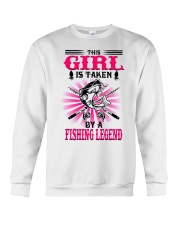 This Girl Is Taken By A Fishing Legend Crewneck Sweatshirt tile