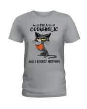 I'm A Bookaholic - And I Regret Nothing Ladies T-Shirt front