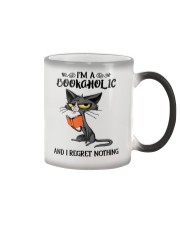 I'm A Bookaholic - And I Regret Nothing Color Changing Mug tile