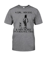 A Girl - Her Dog Her Horse - It's Beautiful Thing Classic T-Shirt tile