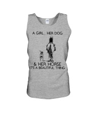 A Girl - Her Dog Her Horse - It's Beautiful Thing Unisex Tank tile