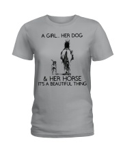 A Girl - Her Dog Her Horse - It's Beautiful Thing Ladies T-Shirt front
