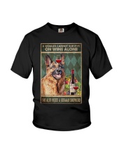 Woman Needs A German Shepherd On Wine Youth T-Shirt tile