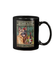 Woman Needs A German Shepherd On Wine Mug tile