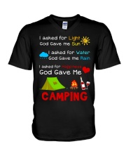 God Gave Me Camping V-Neck T-Shirt tile