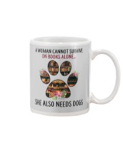Woman Needs Dogs To Survive On Books Mug tile