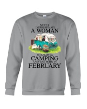 A Woman Who Loves Camping And Was Born In January Crewneck Sweatshirt tile