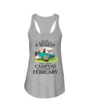 A Woman Who Loves Camping And Was Born In January Ladies Flowy Tank tile