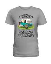 A Woman Who Loves Camping And Was Born In January Ladies T-Shirt front