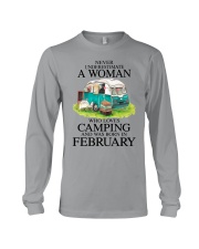 A Woman Who Loves Camping And Was Born In January Long Sleeve Tee tile