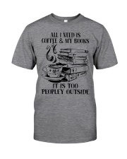All I Need Is Coffe And My Books Classic T-Shirt tile