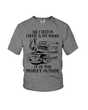 All I Need Is Coffe And My Books Youth T-Shirt tile