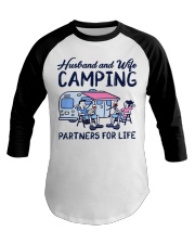 Husband And Wife - Camping Partners For Life Baseball Tee tile