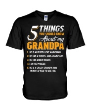 5 Things About My Grandpa V-Neck T-Shirt tile