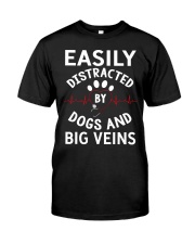 Easily Distracted By Dogs And Big Veins Classic T-Shirt tile