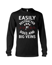 Easily Distracted By Dogs And Big Veins Long Sleeve Tee tile
