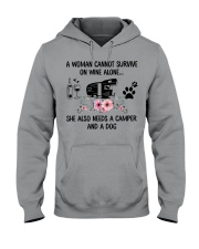 Woman Also Needs A Camper And A Dog On Wine Hooded Sweatshirt thumbnail