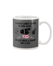 Woman Also Needs A Camper And A Dog On Wine Mug thumbnail