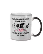 Woman Also Needs A Camper And A Dog On Wine Color Changing Mug thumbnail