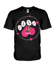 Love Save Rescue Puppie V-Neck T-Shirt tile