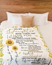 To My Daughter Large Fleece Blanket - 60" x 80" aos-coral-fleece-blanket-60x80-lifestyle-front-02