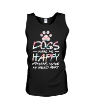 Dogs Make Me Happy Unisex Tank tile