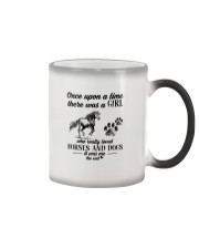 A Girl Who Really Loved Horses And Dogs Color Changing Mug tile