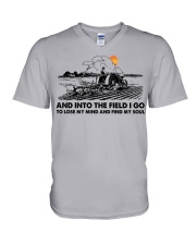 And Into The Field I Go V-Neck T-Shirt tile