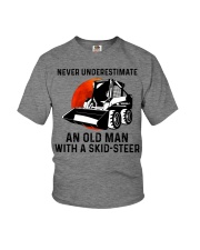 Never Underestimate An Old Man With A Skid-Steer Youth T-Shirt tile