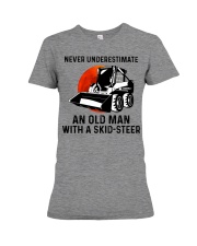 Never Underestimate An Old Man With A Skid-Steer Premium Fit Ladies Tee tile