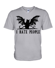 I Hate People V-Neck T-Shirt tile