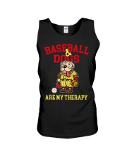 Baseball Dogs Are My Therapy Unisex Tank tile