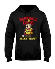 Baseball Dogs Are My Therapy Hooded Sweatshirt tile