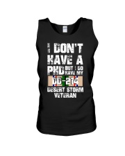 Desert Storm Veteran Dd 214 Unisex Tank tile