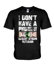 Desert Storm Veteran Dd 214 V-Neck T-Shirt tile