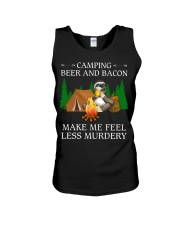 Camping Beer And Bacon Unisex Tank tile