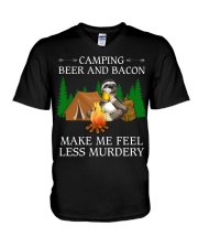 Camping Beer And Bacon V-Neck T-Shirt tile