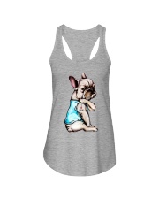French Bulldog - I Love Mom Ladies Flowy Tank tile