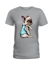 French Bulldog - I Love Mom Ladies T-Shirt front