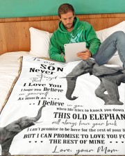 I Can Promise To Love You For The Rest Of Mine Large Fleece Blanket - 60" x 80" aos-coral-fleece-blanket-60x80-lifestyle-front-06