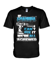 If Grandpa Cant Fix It V-Neck T-Shirt tile