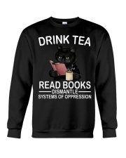 Drink Tea - Read Books Crewneck Sweatshirt tile