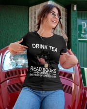 Drink Tea - Read Books Ladies T-Shirt apparel-ladies-t-shirt-lifestyle-01