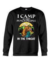 I Camp So I Dont Punch People Crewneck Sweatshirt tile