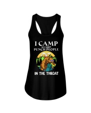 I Camp So I Dont Punch People Ladies Flowy Tank tile