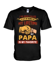 Papa Is My Favorite V-Neck T-Shirt tile