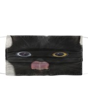 Big Face Black Cat Cloth face mask front